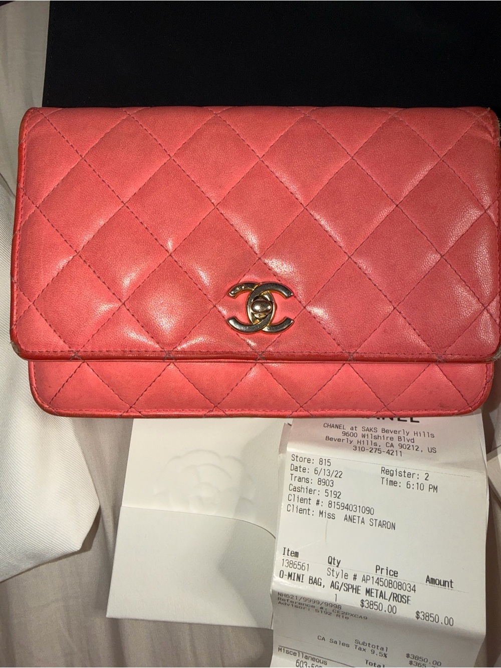 CHANEL Pink Quilted Flap Crossbody with Gold CC mini Bag